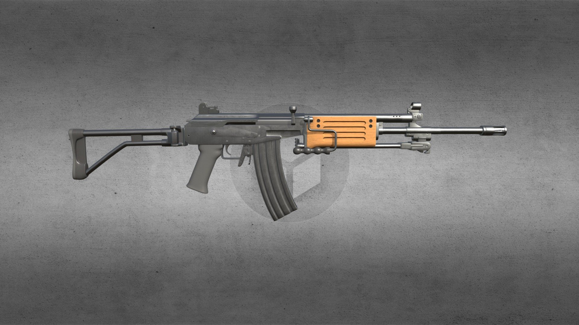 Full-size Galil source-design reference for the permanently nonfiring WARDOGS display prop