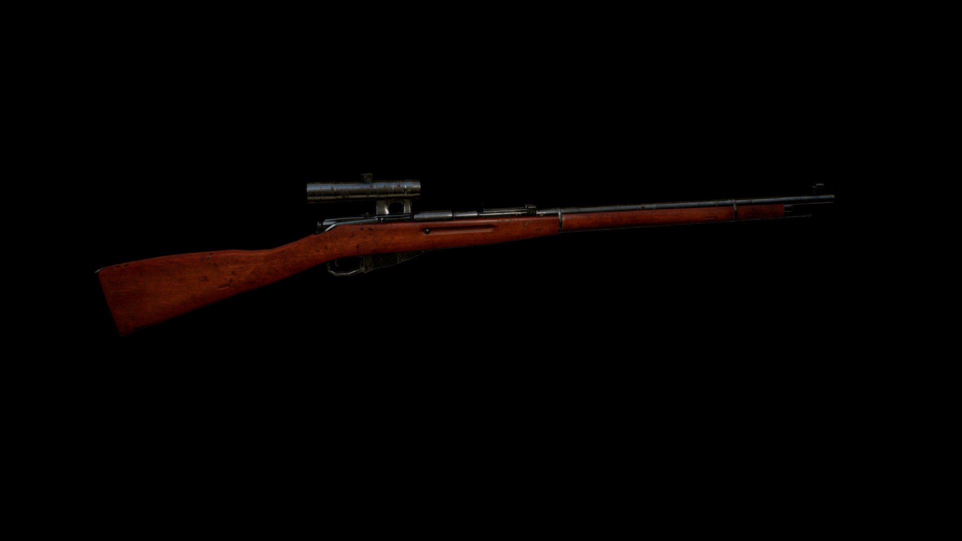 Full-size Mosin source-design reference for the permanently nonfiring WARDOGS display prop