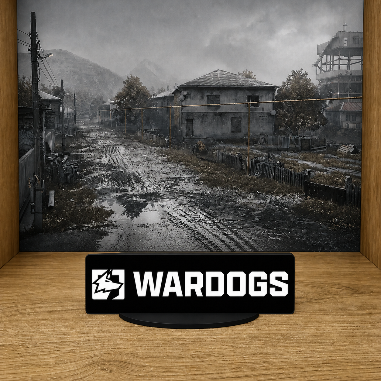WarDogs White Landscape Desk Logo product rendering